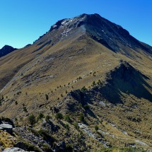 Summit of La Malintzin seen from 4103 meters high Cerro Tlachichihuatzi